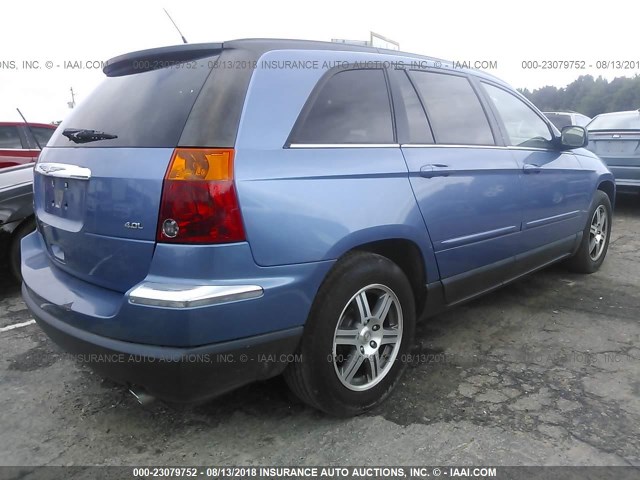 2A8GM68X67R164398 - 2007 CHRYSLER PACIFICA TOURING BLUE photo 4