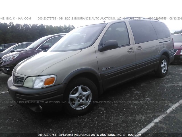 1GMDX03E71D275262 - 2001 PONTIAC MONTANA BEIGE photo 2