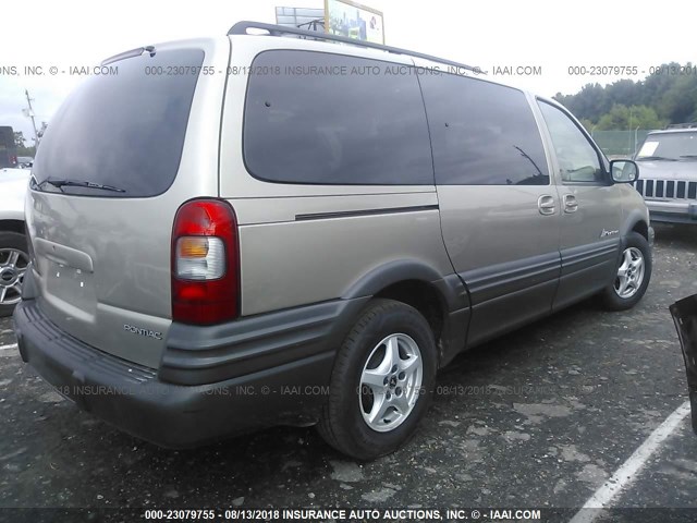 1GMDX03E71D275262 - 2001 PONTIAC MONTANA BEIGE photo 4