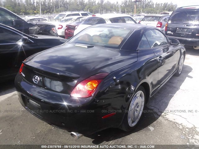 JTHFN48Y930042425 - 2003 LEXUS SC 430 BLACK photo 4