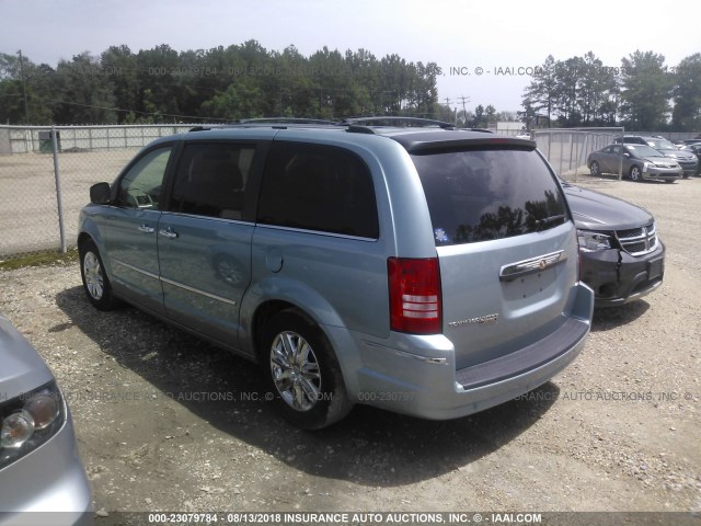 2A8HR64X08R689096 - 2008 CHRYSLER TOWN & COUNTRY LIMITED BLUE photo 3