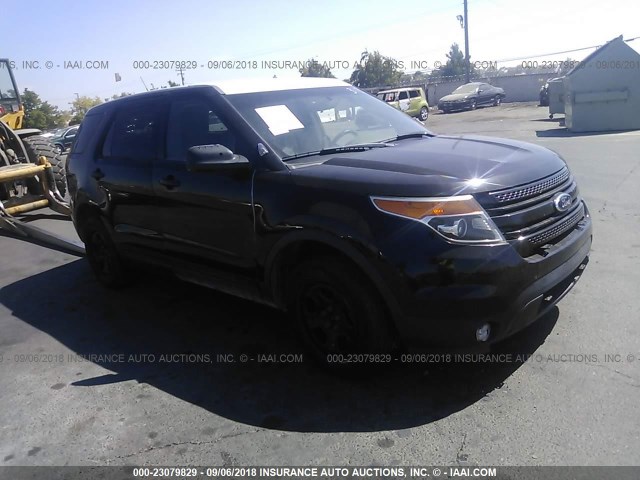 1FM5K8ARXDGC31461 - 2013 FORD EXPLORER POLICE INTERCEPTOR BLACK photo 1