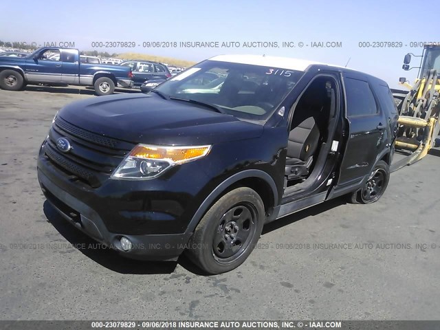 1FM5K8ARXDGC31461 - 2013 FORD EXPLORER POLICE INTERCEPTOR BLACK photo 2