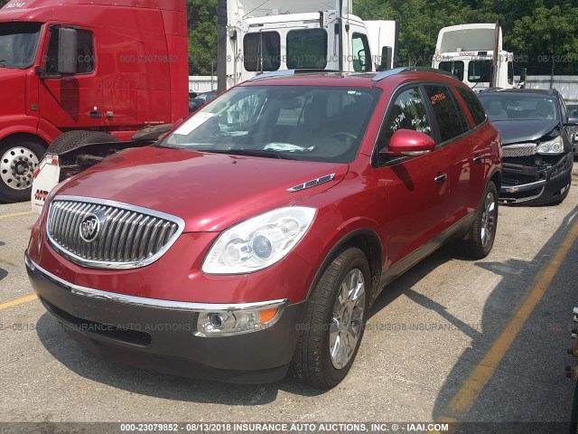 5GAKVCED1CJ385298 - 2012 BUICK ENCLAVE RED photo 2