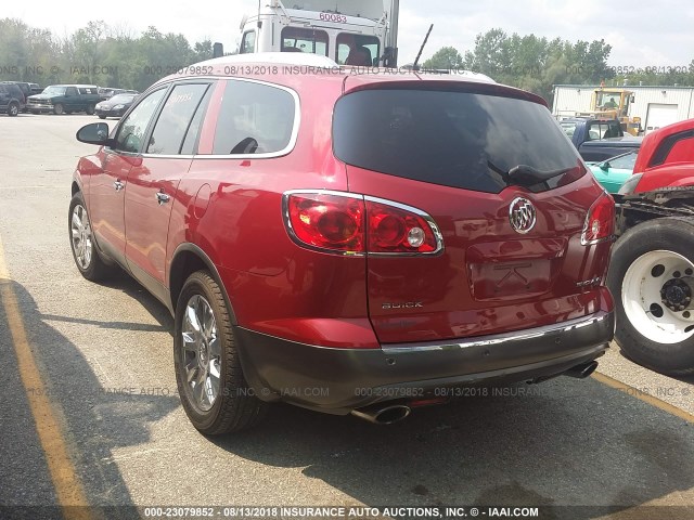 5GAKVCED1CJ385298 - 2012 BUICK ENCLAVE RED photo 3