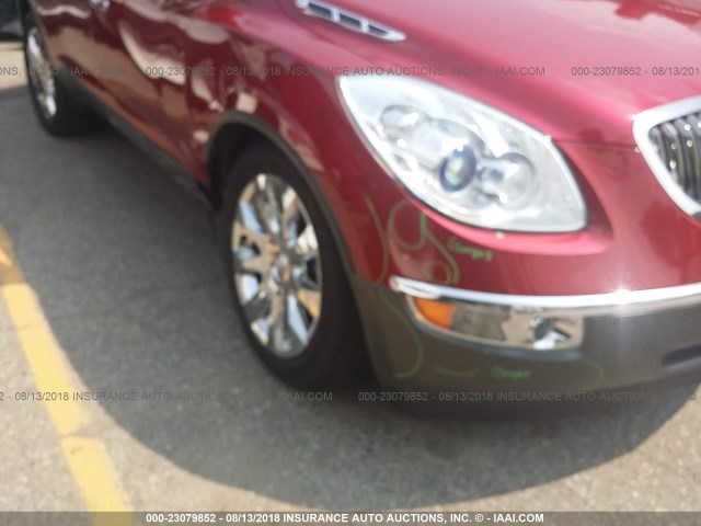 5GAKVCED1CJ385298 - 2012 BUICK ENCLAVE RED photo 6