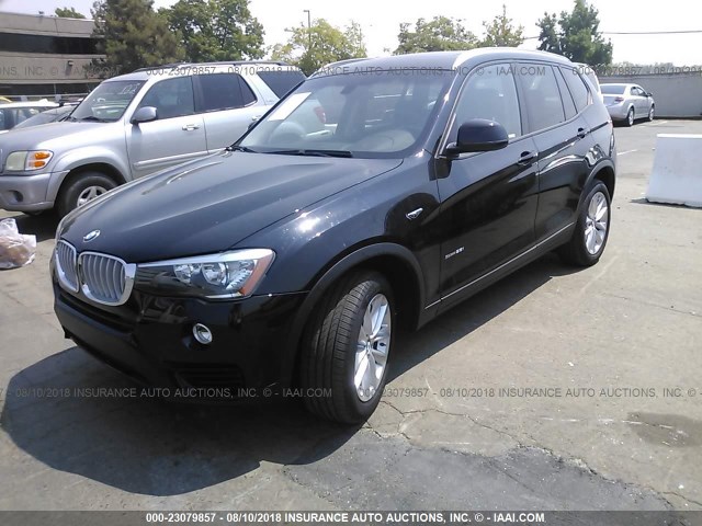 5UXWZ7C34H0X38912 - 2017 BMW X3 SDRIVE28I Чорний фото 2