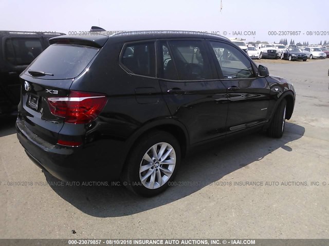 5UXWZ7C34H0X38912 - 2017 BMW X3 SDRIVE28I Чорний фото 4