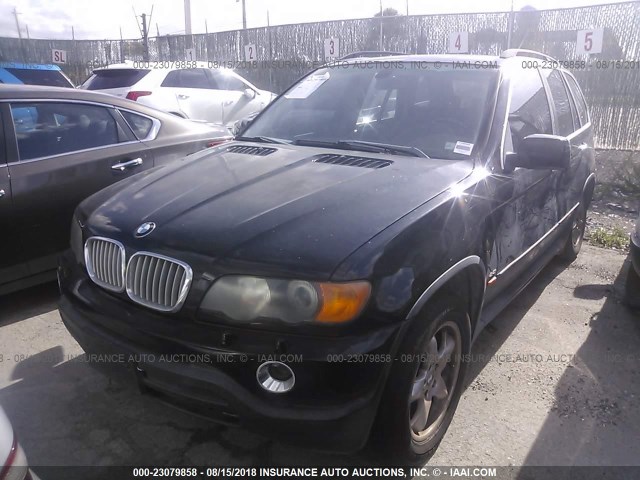 WBAFB33541LH18261 - 2001 BMW X5 4.4I BLACK photo 2