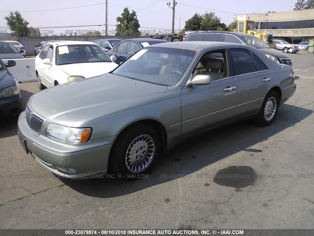 JNKBY31A3WM501037 - 1998 INFINITI Q45 T GREEN photo 2