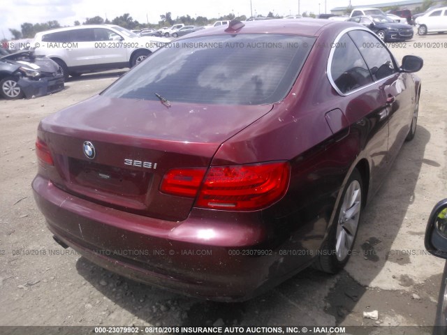 WBAKF5C59BE656454 - 2011 BMW 328 XI SULEV RED photo 4
