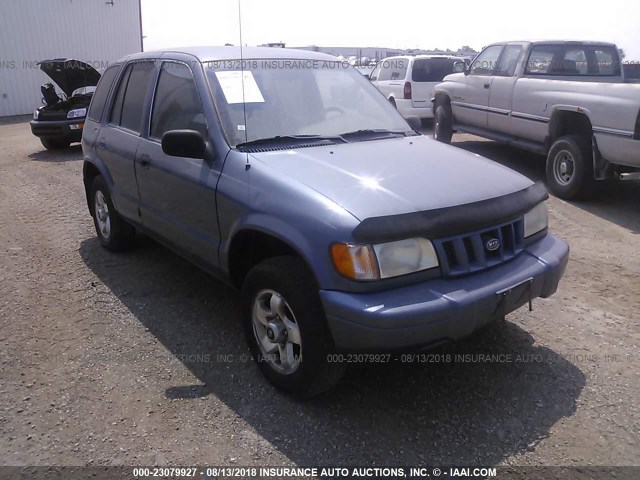 KNDJB723325157770 - 2002 KIA SPORTAGE BLUE photo 1