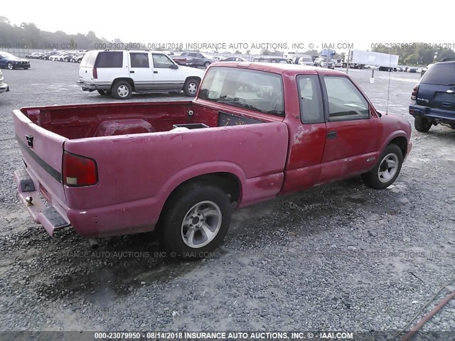 1GCCS1949R8191452 - 1994 CHEVROLET S TRUCK S10 RED photo 4