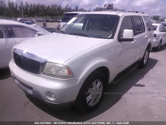 5LMEU68H34ZJ22871 - 2004 LINCOLN AVIATOR WHITE photo 2