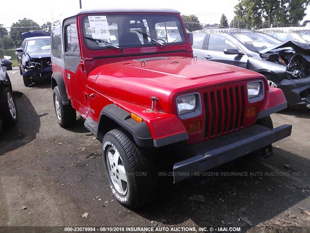 1J4FY19P8RP405255 - 1994 JEEP WRANGLER / YJ S RED photo 1