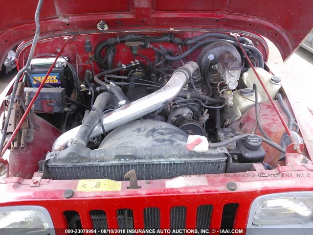 1J4FY19P8RP405255 - 1994 JEEP WRANGLER / YJ S RED photo 10