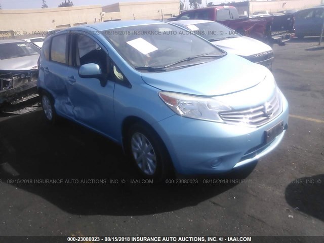 3N1CE2CP0EL403055 - 2014 NISSAN VERSA NOTE S/S PLUS/SV/SL Light Blue photo 1