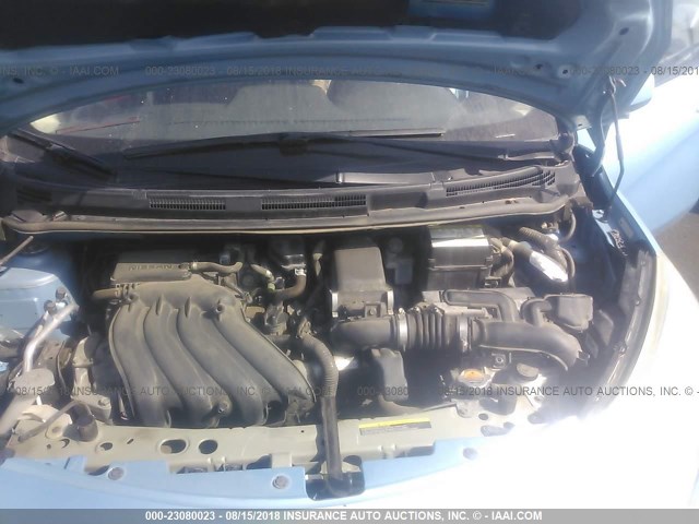 3N1CE2CP0EL403055 - 2014 NISSAN VERSA NOTE S/S PLUS/SV/SL Light Blue photo 10