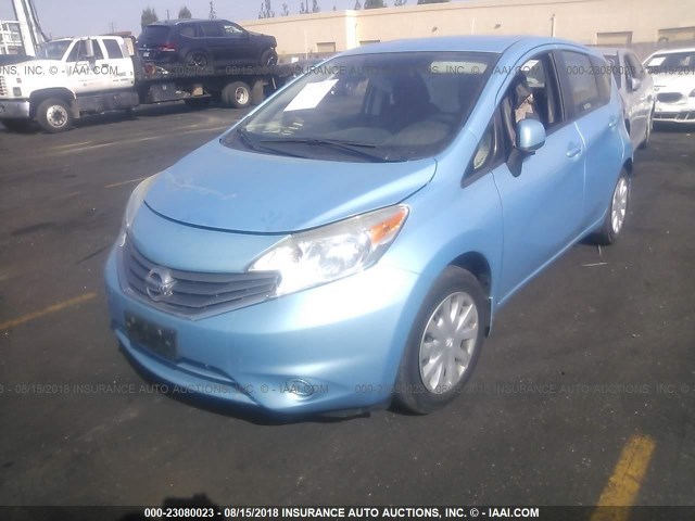 3N1CE2CP0EL403055 - 2014 NISSAN VERSA NOTE S/S PLUS/SV/SL Light Blue photo 2