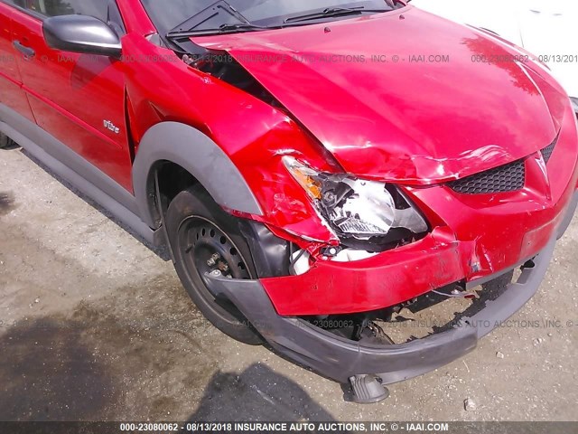 5Y2SL62804Z411731 - 2004 PONTIAC VIBE RED photo 6