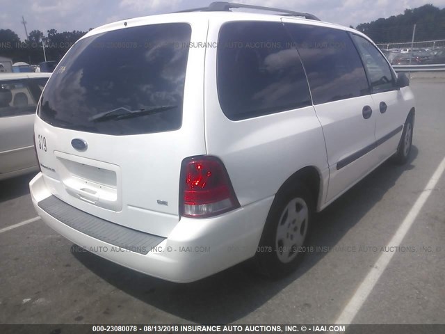 2FMZA51607BA15526 - 2007 FORD FREESTAR SE WHITE photo 4