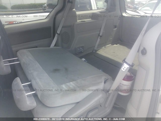 2FMZA51607BA15526 - 2007 FORD FREESTAR SE WHITE photo 8