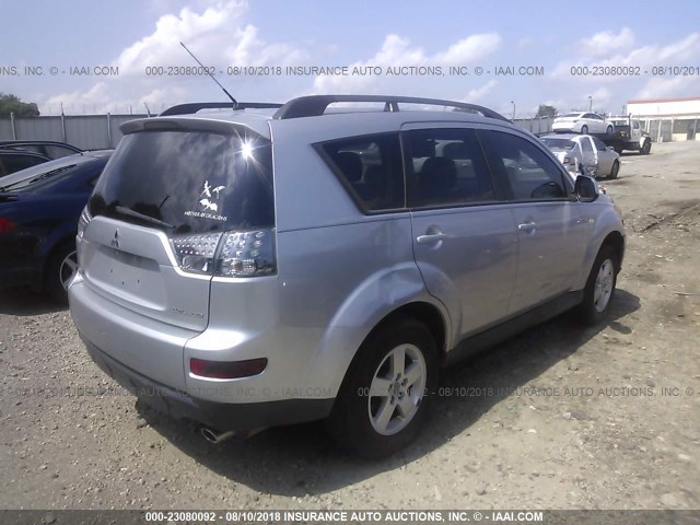 JA4LS21W39Z005430 - 2009 MITSUBISHI OUTLANDER ES ვერცხლისფერი ფოტო 4