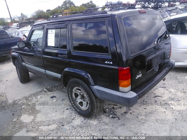 1J4FF68S8XL610667 - 1999 JEEP CHEROKEE SPORT/CLASSIC შავი ფოტო 3