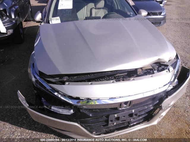 1HGCV1F52JA035529 - 2018 HONDA ACCORD EXL GOLD photo 6