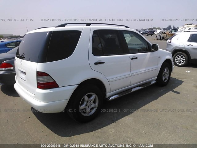 4JGAB54E1YA180625 - 2000 MERCEDES-BENZ ML 320 WHITE photo 4