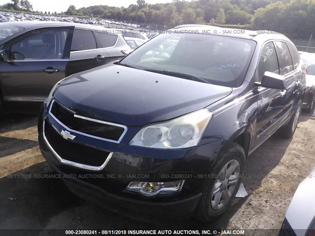 1GNER13D29S139765 - 2009 CHEVROLET TRAVERSE LS BLUE photo 2