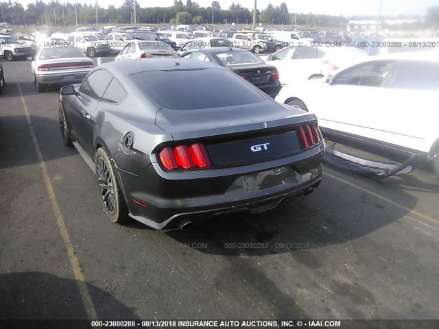 1FA6P8CF7F5431862 - 2015 FORD MUSTANG GT GRAY photo 3