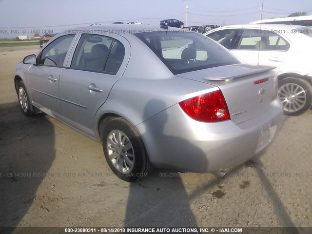 1G1AT58HX97152920 - 2009 CHEVROLET COBALT LT SILVER photo 3