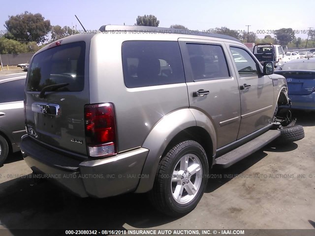 1D8GU58K97W677059 - 2007 DODGE NITRO SLT GRAY photo 4