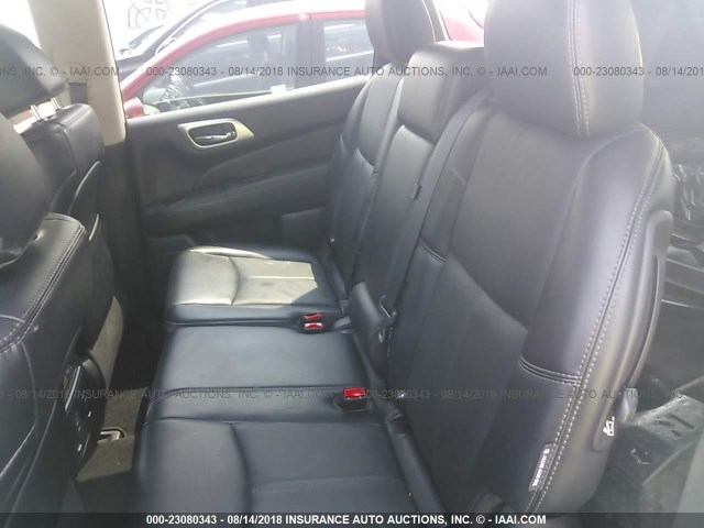 5N1DR2MM9JC624472 - 2018 NISSAN PATHFINDER S/SV/SL/PLATINUM WHITE photo 8