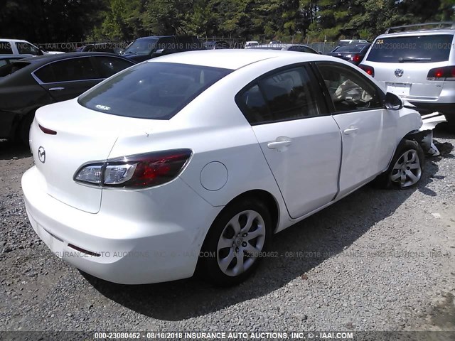 JM1BL1UFXC1631907 - 2012 MAZDA 3 I WHITE photo 4