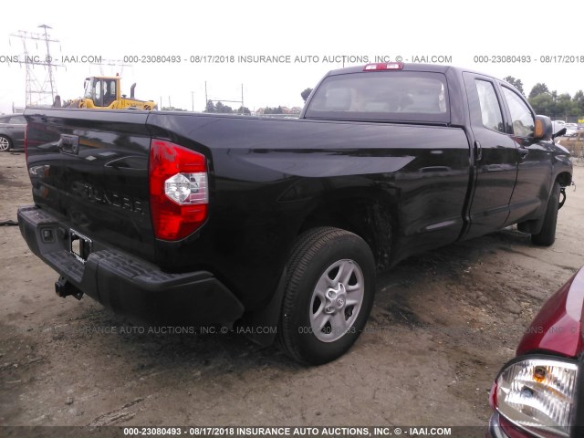 5TFCY5F10JX023774 - 2018 TOYOTA TUNDRA DOUBLE CAB SR/SR5 BLACK photo 4