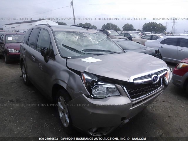 JF2SJADC1FH486684 - 2015 SUBARU FORESTER 2.5I PREMIUM TAN photo 1