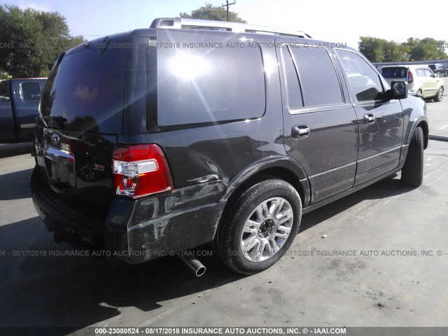 1FMJU1K58EEF25269 - 2014 FORD EXPEDITION LIMITED BLACK photo 4