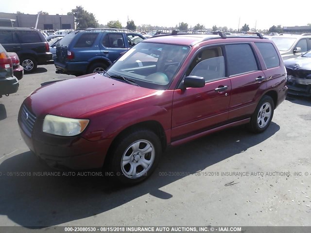 JF1SG63636H719931 - 2006 SUBARU FORESTER 2.5X RED photo 2