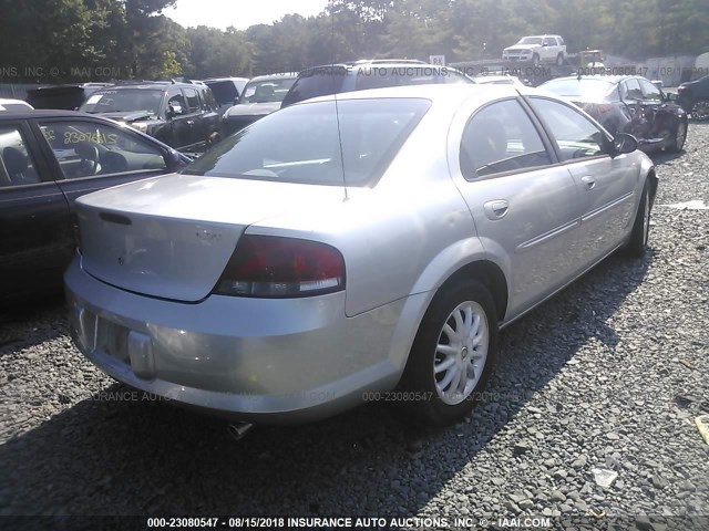 1C3EL56R42N211941 - 2002 CHRYSLER SEBRING LXI SILVER photo 4