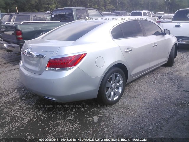 1G4GE5EV2AF263361 - 2010 BUICK LACROSSE CXS SILVER photo 4