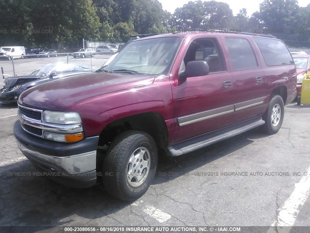 3GNEC16Z85G214348 - 2005 CHEVROLET SUBURBAN C1500 BURGUNDY photo 2