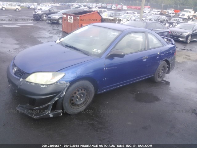 1HGEM22384L075645 - 2004 HONDA CIVIC DX VP Bənövşəyi foto 2