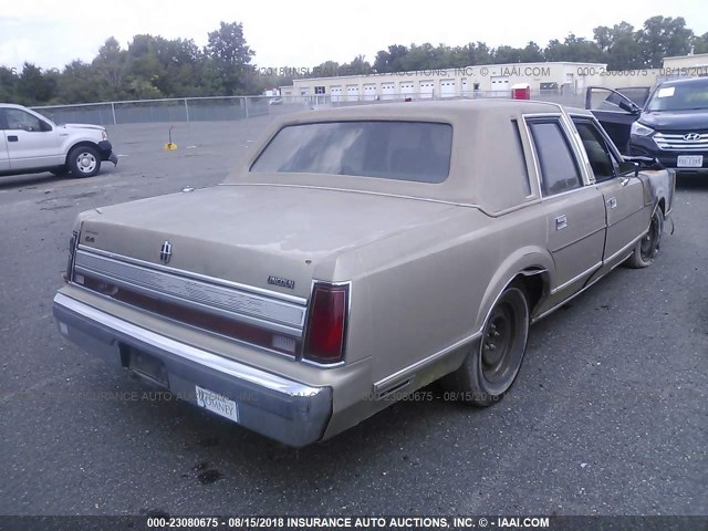 1LNBM81F5KY671226 - 1989 LINCOLN TOWN CAR TAN photo 4