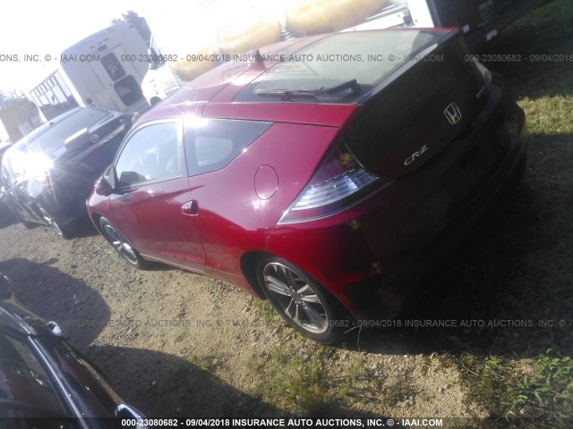 JHMZF1C49DS001943 - 2013 HONDA CR-Z RED photo 3