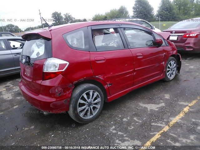 JHMGE8H52CC035980 - 2012 HONDA FIT SPORT 红色 照片 4
