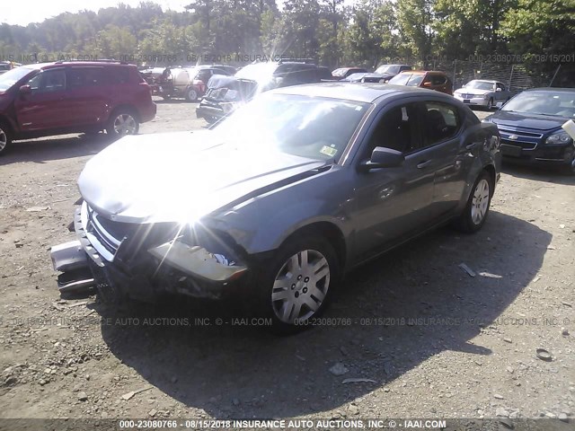 1B3BD4FB2BN606081 - 2011 DODGE AVENGER EXPRESS GRAY photo 2