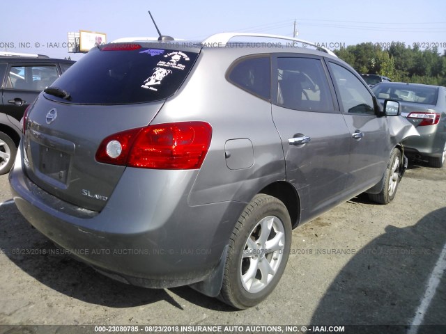 JN8AS5MV2AW101934 - 2010 NISSAN ROGUE S/SL/KROM GRAY photo 4