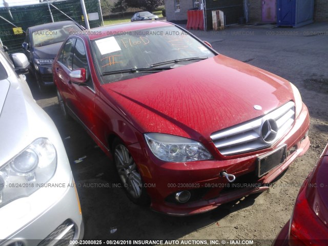 WDDGF81X39F249030 - 2009 MERCEDES-BENZ C 300 4MATIC RED photo 1